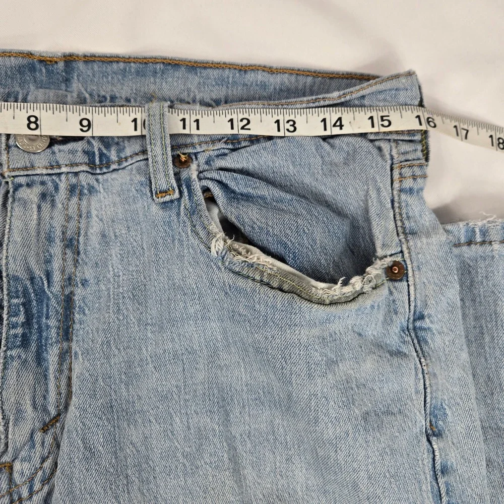 Levi's 505 Jeans Regular Fit Light Wash Denim Pants 31x32 A little‎ Dirty Thrash